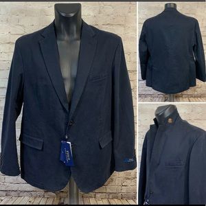 Polo Ralph Lauren Navy Sport Coat Blazer Size 44R